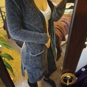 Poof Apparel grey cardigan
